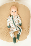 Bamboo Baby Convertible Jumpsuit 0-3 Months - Forest