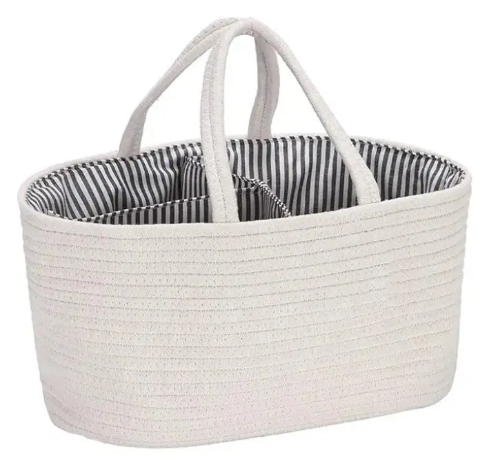 Diaper Caddy Organizer - Cream/Off White Stroller Society