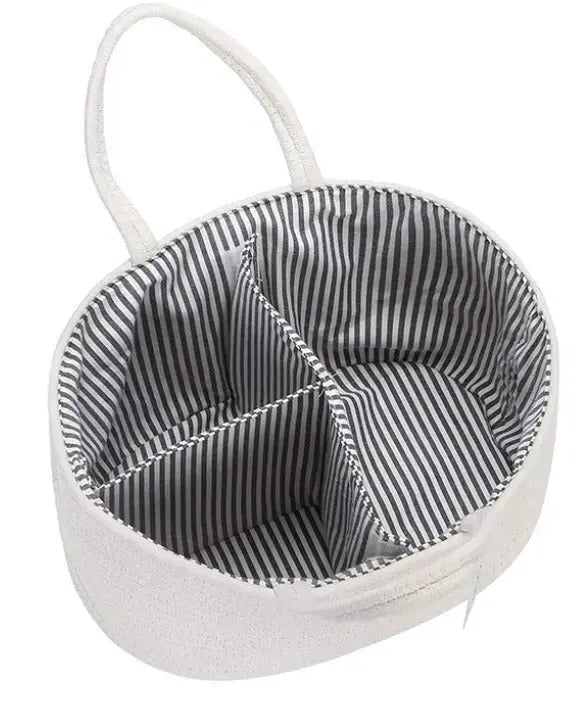 Diaper Caddy Organizer - Cream/Off White Stroller Society