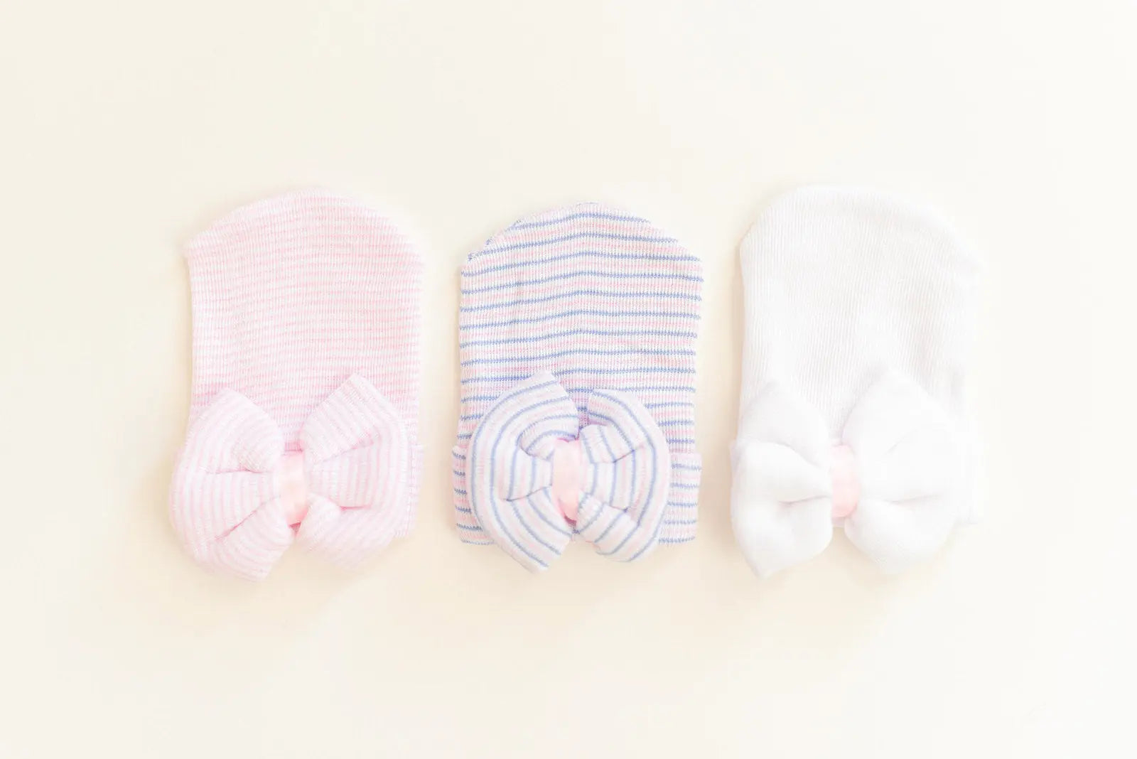 Pink Bow Baby Hat