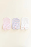 Newborn Baby Girl Hat with Bow - Stroller Society