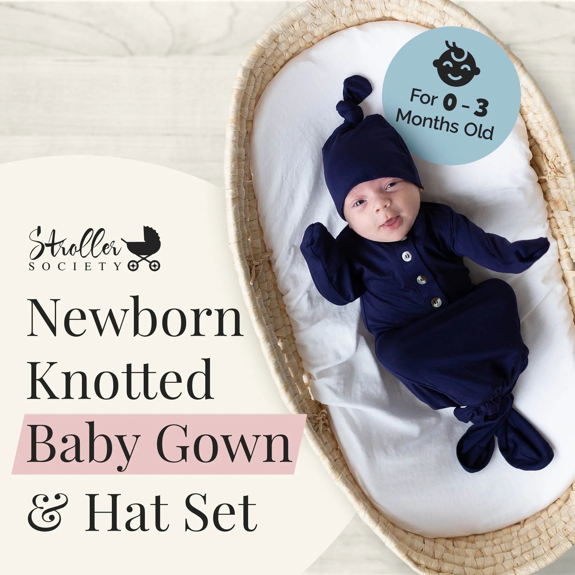 Soft Newborn Gown With Hat