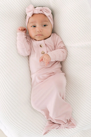Newborn Gowns For Girls Dusty Pink