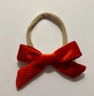 Velvet Baby Headbands - Soft Baby Girl Bows
