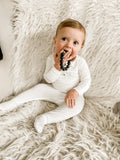 Top and Bottom Outfit and Hat Set (Newborn - 12 months) White - Stroller Society