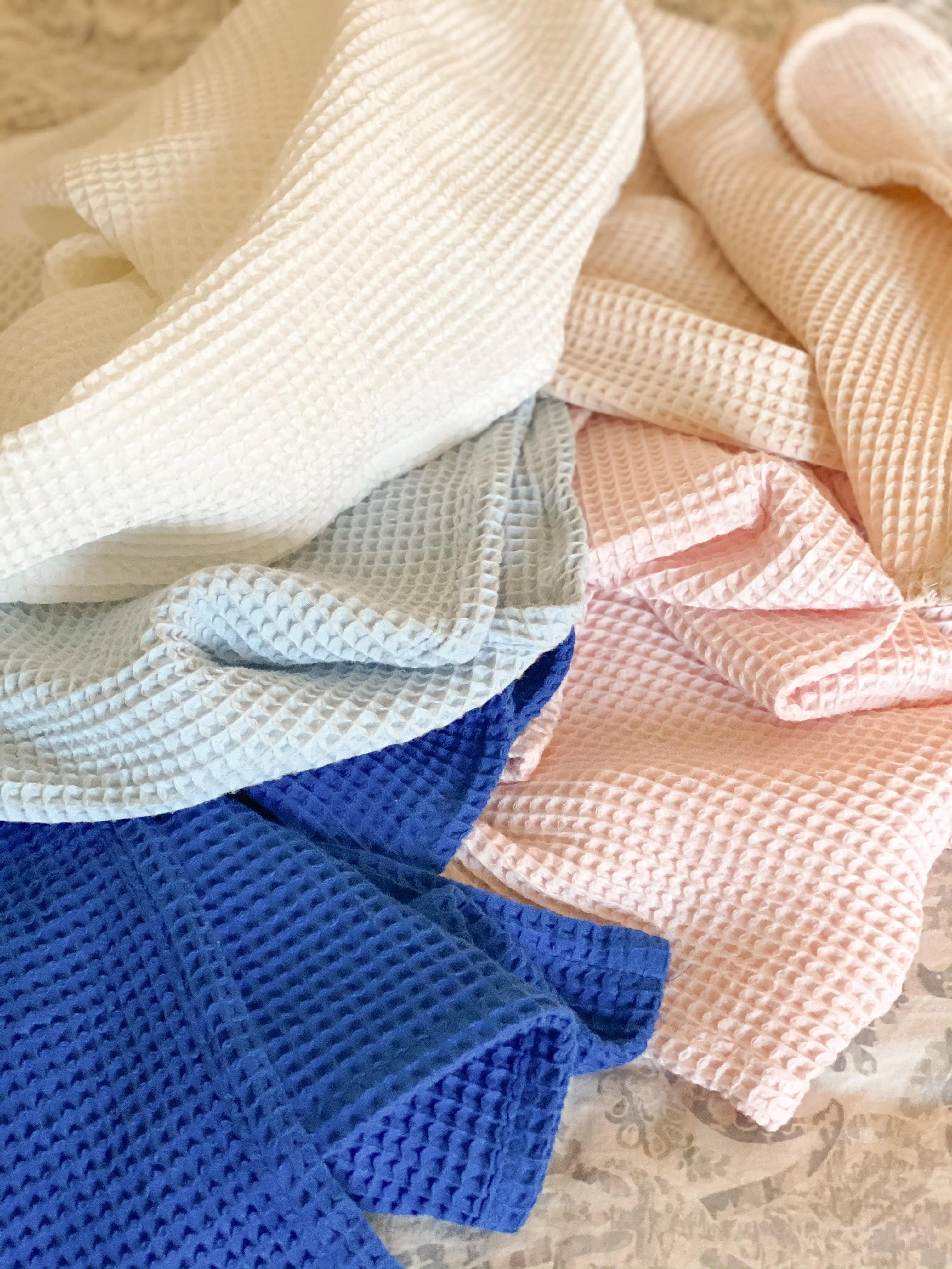 Waffle Blankets - Newborn, Baby, Toddler - 100% Cotton - Stroller Society