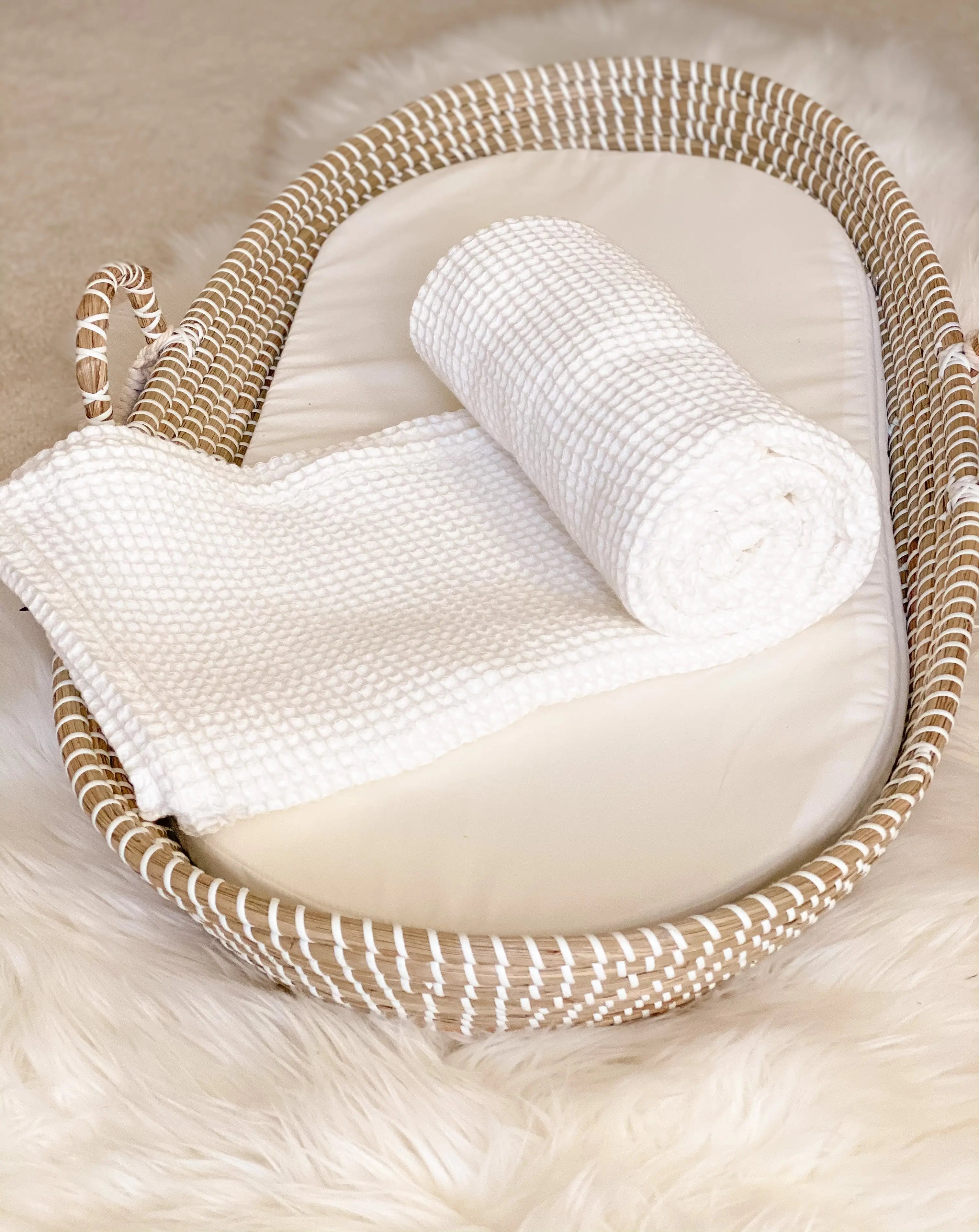 Waffle Blankets - Newborn, Baby, Toddler - 100% Cotton - Stroller Society