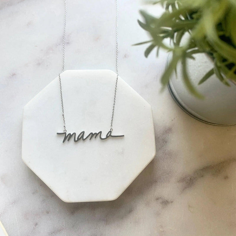 Silver Mama Necklace
