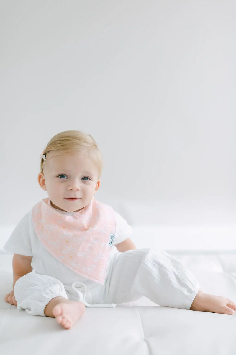 Bandana Bibs - Flowers, Hearts and Bows - Stroller Society