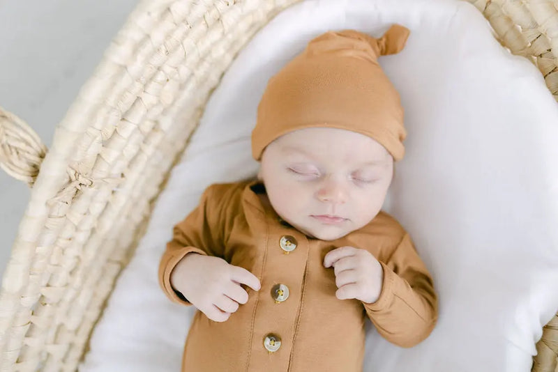 Camel Brown Baby Gown Set