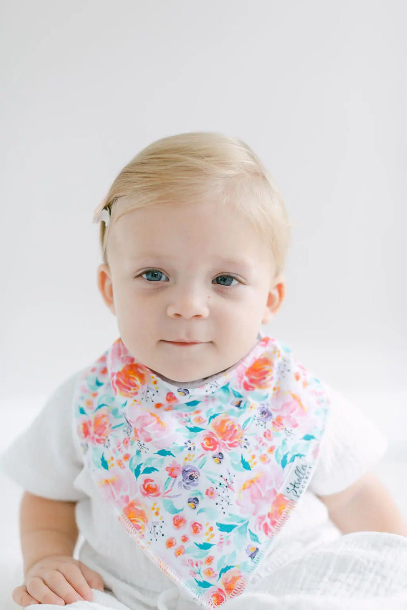 Bandana Bibs - Flowers, Hearts and Bows - Stroller Society