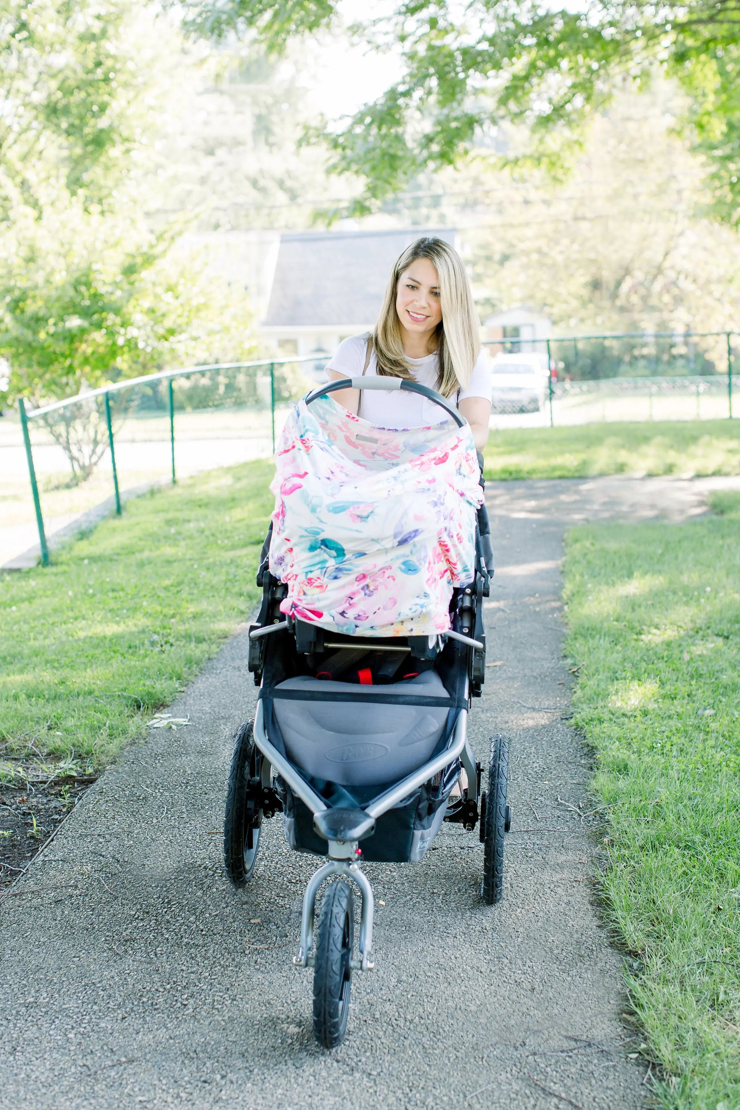 Car Seat Canopy and Breastfeeding Cover - Flora - Stroller Society