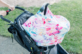 Car Seat Canopy and Breastfeeding Cover - Flora - Stroller Society