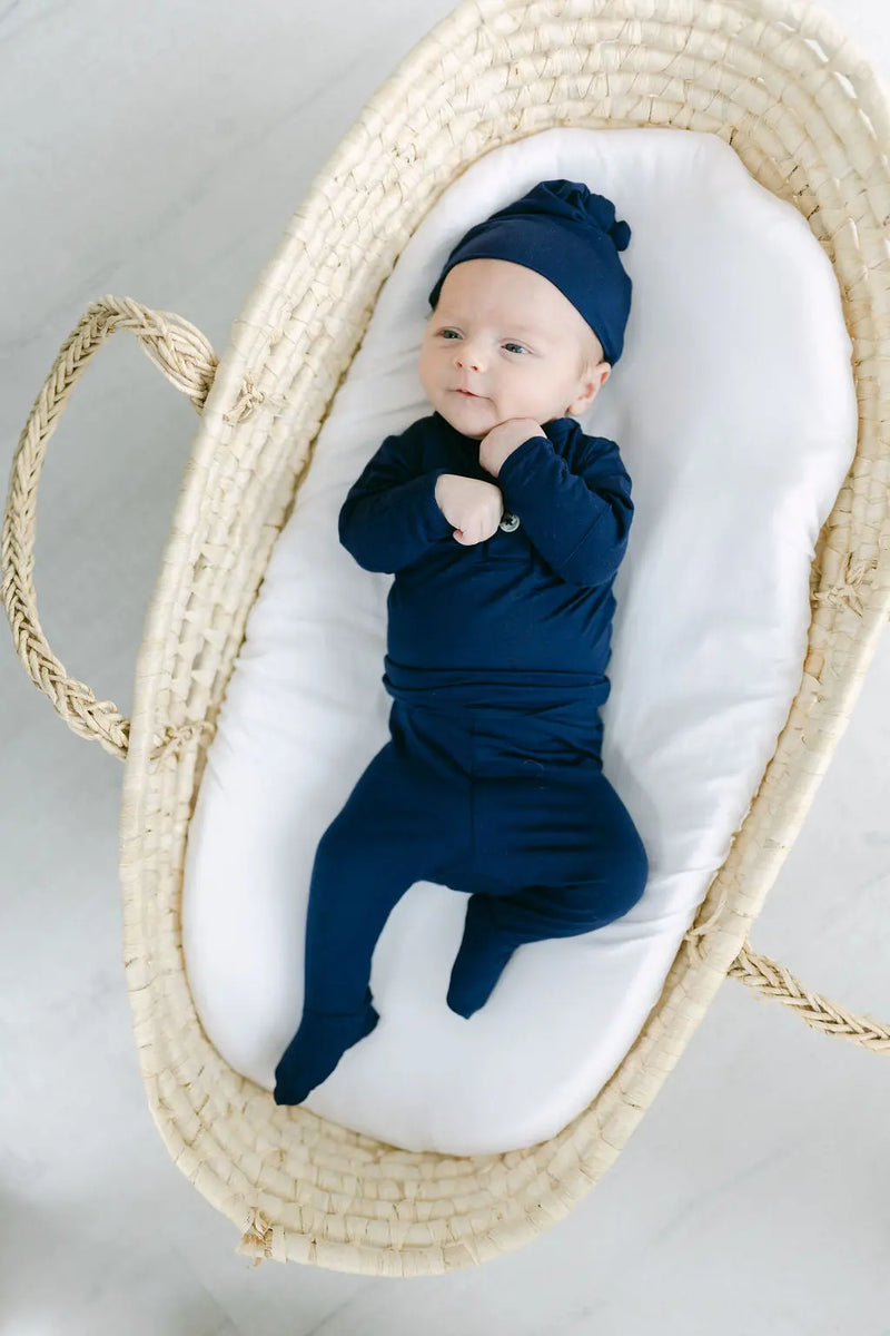 Navy Blue Newborn Outfit Set