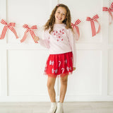 Candy Cane Coquette Sequin Christmas Tutu - Kids Clothing