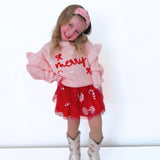 Coquette Merry Christmas Knit Sweater - Kids Clothing