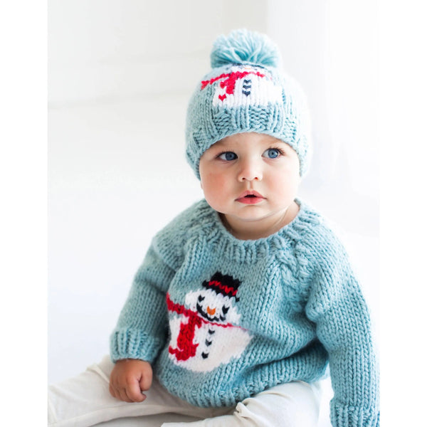 Frosty Snowman Surf Crew Neck Sweater Baby & Toddler - Baby Christmas Sweater Huggalugs