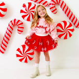 Coquette Merry Christmas Knit Sweater - Kids Clothing