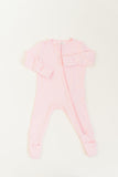 Bamboo Baby Clothes - Convertible Jumpsuit 0-3 Months - Baby Pink - Stroller Society  