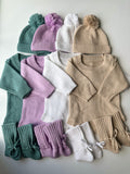 Baby Sweater Set with Hat & Booties – 0-3 months