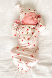 Holiday Baby Knotted Gown Set