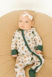 Bamboo Baby Convertible Jumpsuit 0-3 Months - Forest