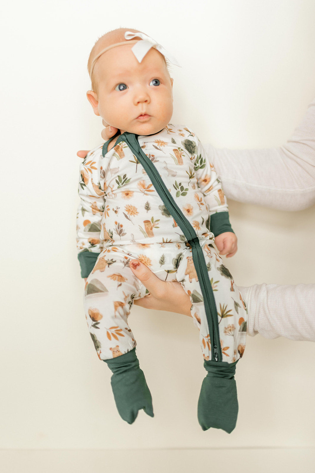 Bamboo Baby Convertible Jumpsuit 0-3 Months - Forest