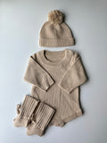 Baby Sweater Set with Hat & Booties – 0-3 months