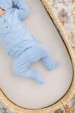 Top and Bottom Outfit and Hat Set - (Newborn-3 months) Baby Blue