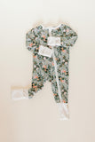 Bamboo Baby Convertible Jumpsuit 0-3 Months - Botanical