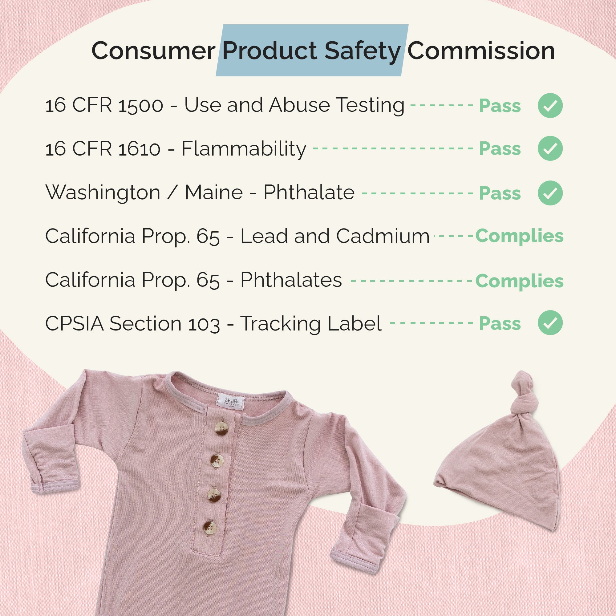 Knotted Baby Gown and Hat Set with Headband Dusty Rose (Newborn3 mo