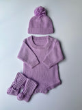 Baby Sweater Set with Hat & Booties – 0-3 months