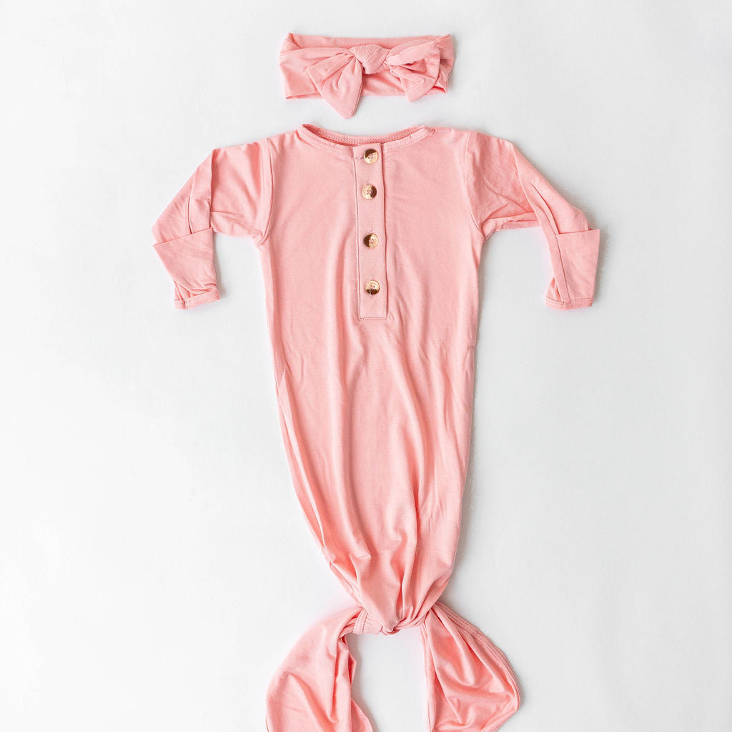 Newborn Knotted Gowns Newborn Outfits Baby Top and Bottom Sets