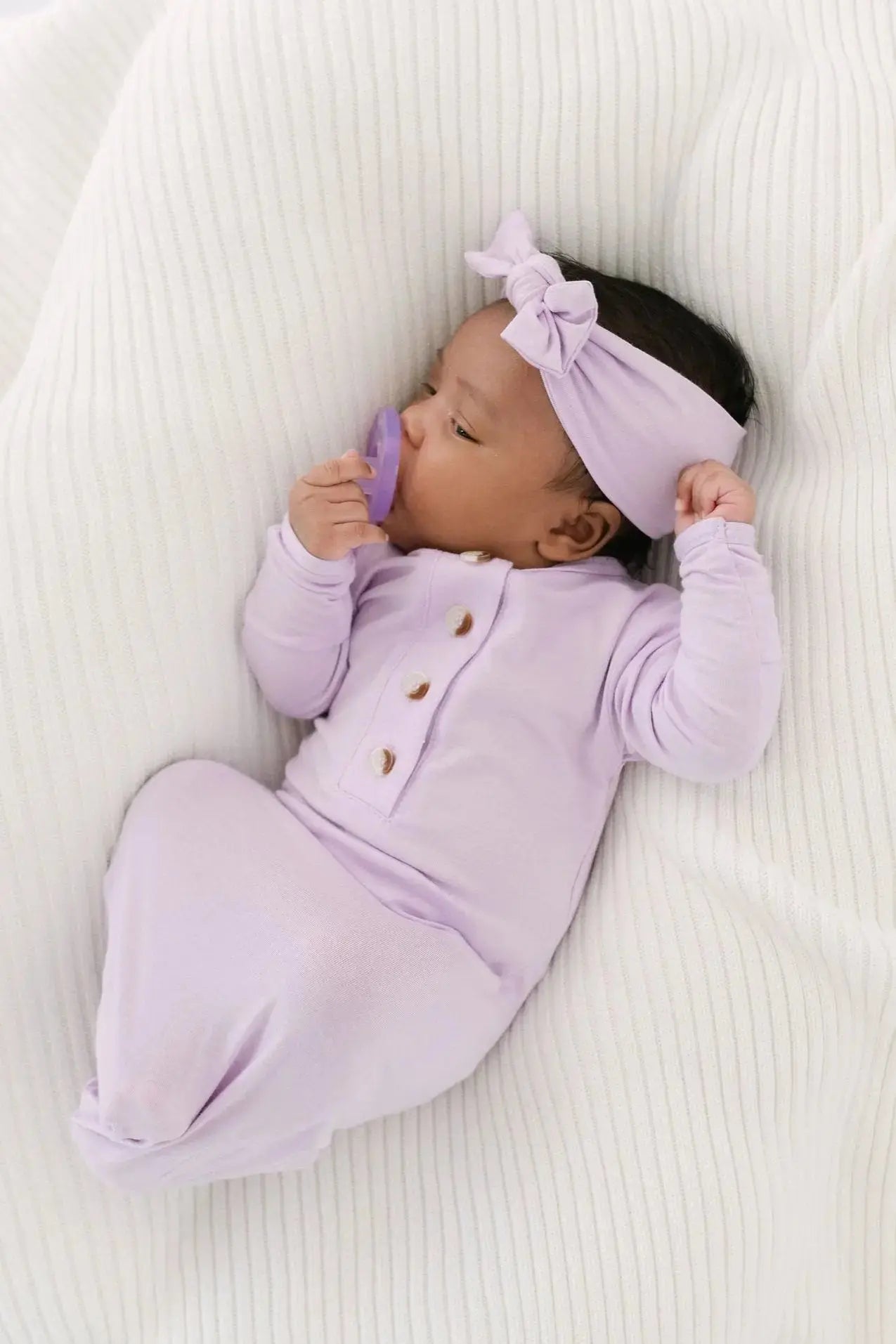 Newborn Gowns – Knotted Sleepwear with Mittens