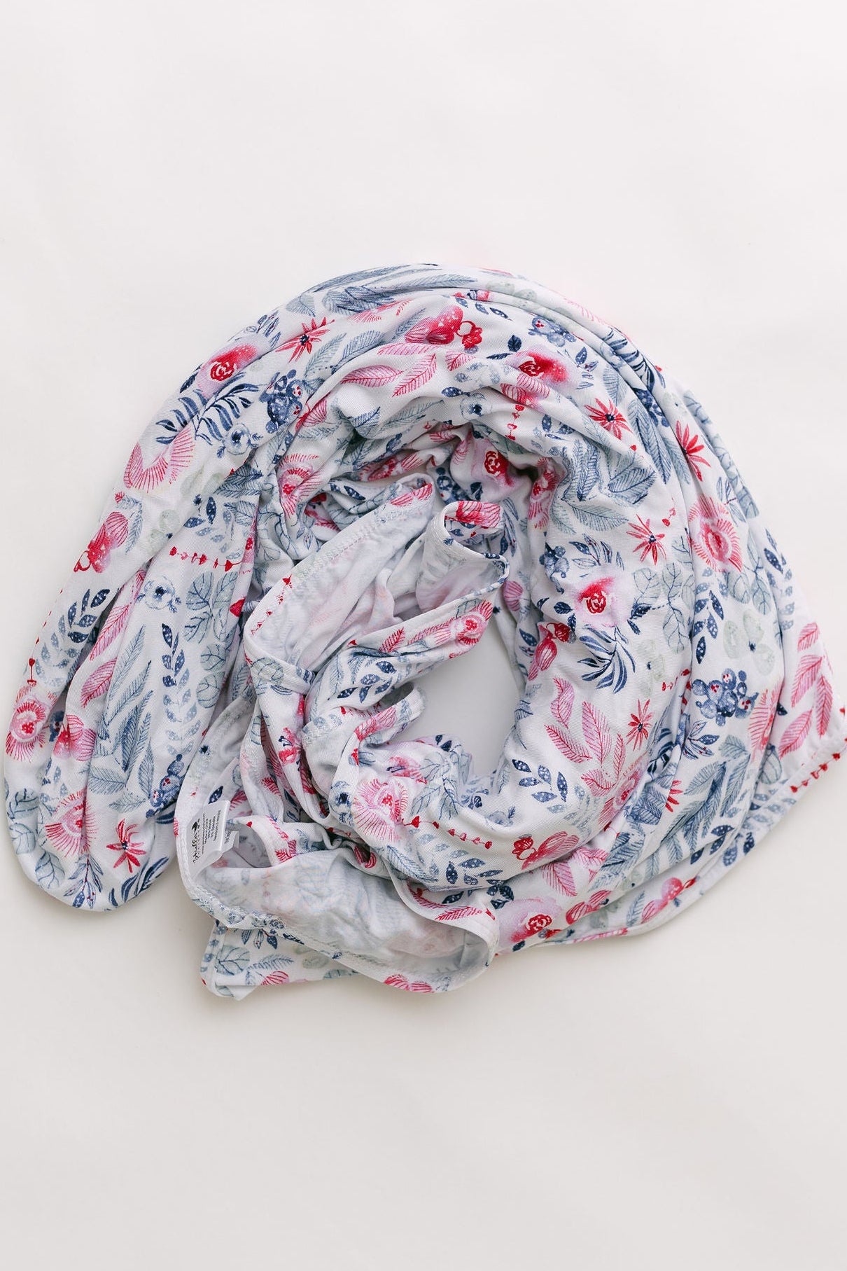 Swaddle Blanket Newborn Bow and Newborn Hat set floral