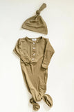 Olive Green Baby Knotted Gown