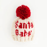 Santa Baby Hand Knit Beanie Hat Baby & Kids - Christmas Hat for kids Huggalugs