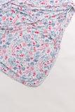 Floral-patterned fabric on a white background