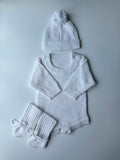 Baby Sweater Set with Hat & Booties – 0-3 months