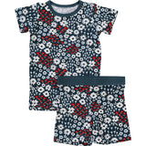 Americana Floral Ribbed Bamboo Cozy Short Set