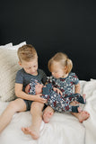 Americana Floral Ribbed Bamboo Cozy Short Set