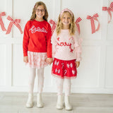 Coquette Merry Christmas Knit Sweater - Kids Clothing