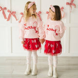 Candy Cane Coquette Sequin Christmas Tutu - Kids Clothing