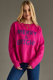 Magenta Merry & Bright Sweater - Christmas Sweater for Moms