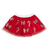 Candy Cane Coquette Sequin Christmas Tutu - Kids Clothing