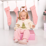 Coquette Christmas Tree Knit Sweater - Kids Clothing Holiday