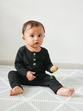 Top and Bottom Outfit and Hat Set (Newborn-12 months sizes) Black - Stroller Society  