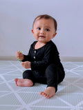 Top and Bottom Outfit and Hat Set (Newborn-12 months sizes) Black - Stroller Society  