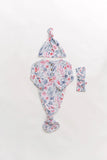 Stroller Society Knotted Baby Gown and Hat Set with Headband - Bloom (Newborn-3 months) - Stroller Society  