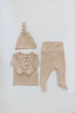 Top and Bottom Outfit Set (Newborn-12 months sizes) Sand - Stroller Society  